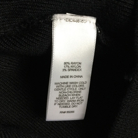 EXPRESS Cold Shoulder Black Knit Top NWT - Picture 6 of 6